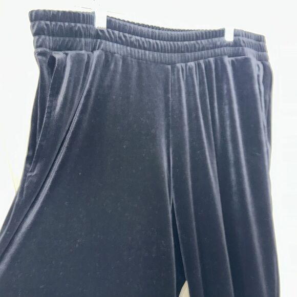 J.Jill 2X Black Wearever Collection Velour Wide Leg Pull-on Pants with Pockets - Picture 3 of 9